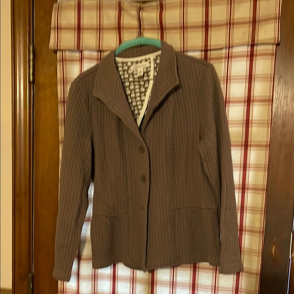 Coldwater Creek Brown Blazer with Tailored Look and Structured Design